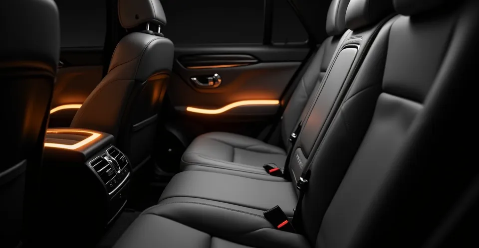 Interior of luxury vehicle